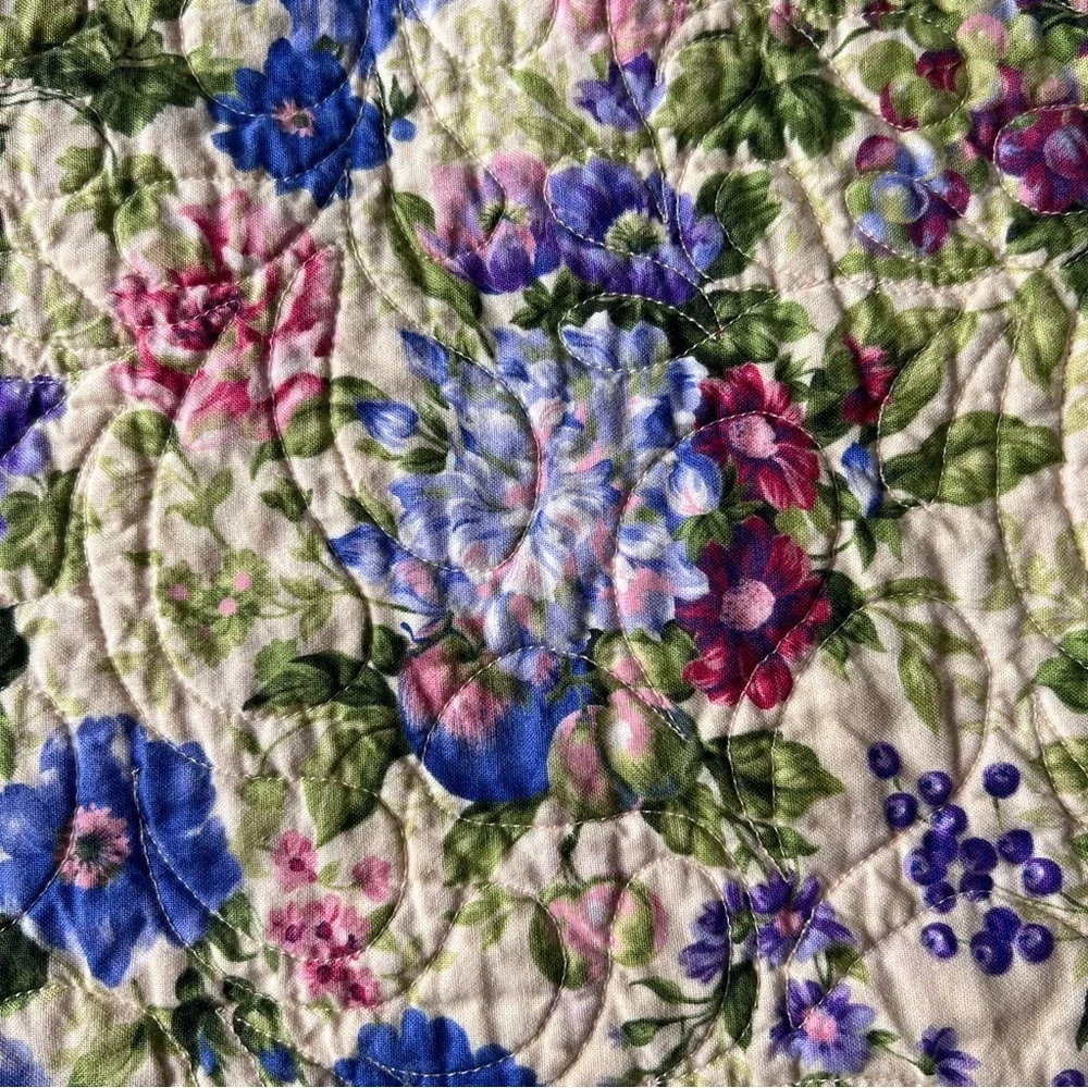 Handmade Patchwork Quilt Throw 50” x 50” Lap Blanket Purple.